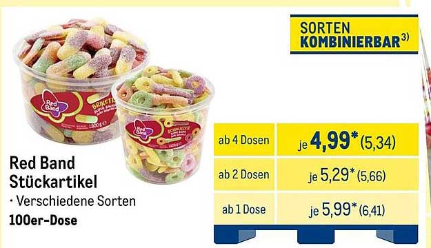 Red Band Stückartikel – Verschiedene Sorten 100er-Dose
