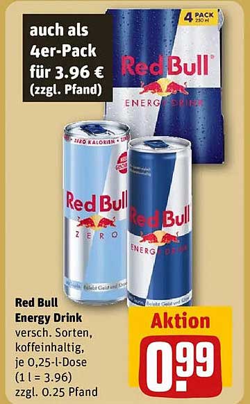 Red Bull Energy Drink - verschiedene Sorten