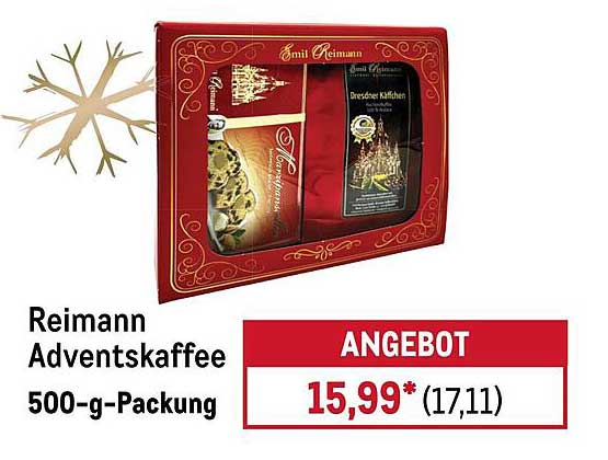 Reimann Adventskaffee 500-g-Packung