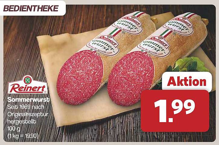 Reinert Sommerwurst 100 g für nur 1,99 €