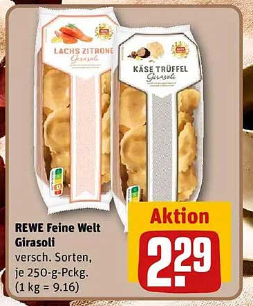 REWE Feine Welt Girasoli - Lachs Zitrone und Käse Trüffel