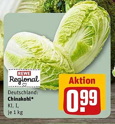 REWE Regional Chinakohl – Aktion für nur 0,99 € pro kg