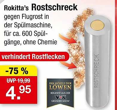 Rokitta's Rostschreck gegen Flugrost in der Spülmaschine