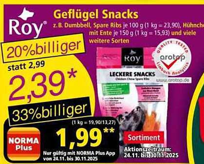 Roy Geflügel Snacks - Leckere Snacks für Vierbeiner