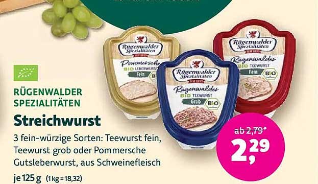 Rügenwalder Spezialitäten Streichwurst