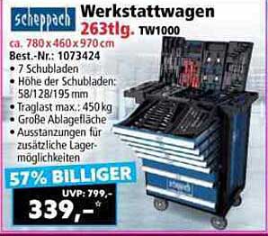 Scheppach Werkstattwagen 263tlg. TW1000