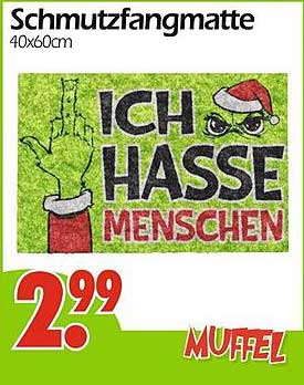 Schmutzfangmatte 40x60 cm - ICH HASSE MENSCHEN