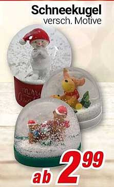 Schneekugel – verschiedene Motive