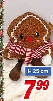 Schöner Lebkuchenmann Plüschfigur 25 cm