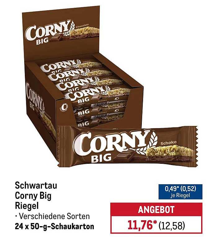 Schwartau Corny Big Riegel - Verschiedene Sorten