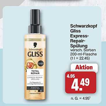 Schwarzkopf Gliss Express-Repair-Spülung 200 ml - Aktion