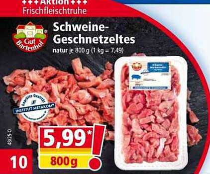 Schweine-Geschnetzeltes - natürlich von Gut Bartelmann