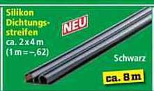 Silikon Dichtungsstreifen ca. 2x4 m - Neu