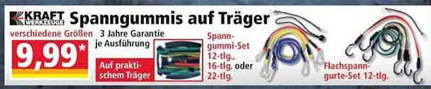 Spanngummis auf Träger - verschiedene Größen und Ausführungen