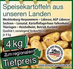 Speisekartoffeln aus unseren Ländern