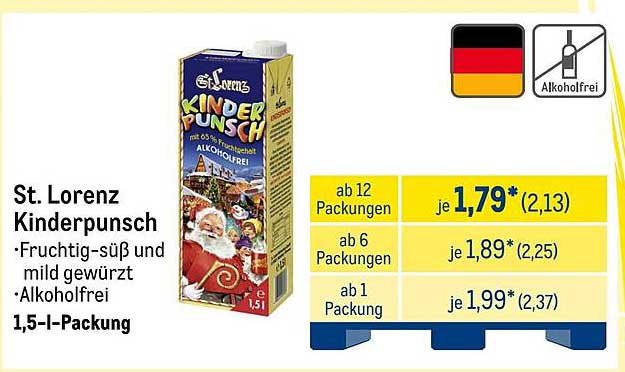 St. Lorenz Kinderpunsch 1,5 l-Packung