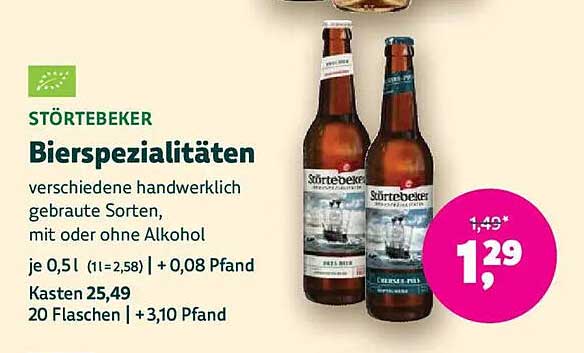 Störtebeker Bierspezialitäten - verschiedene handwerklich gebraute Sorten