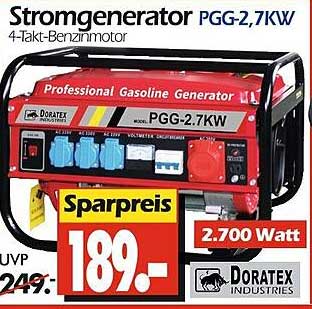 Stromgenerator PGG-2,7KW 4-Takt-Benzinmotor