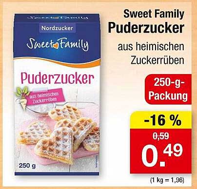 Sweet Family Puderzucker 250-g-Packung