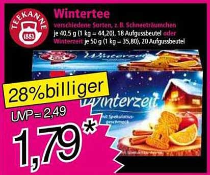 TEEKANNE Wintertee 18 Aufgussbeutel