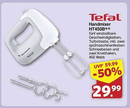 Tefal Handmixer HT450B: Jetzt für nur 29,99 Euro!