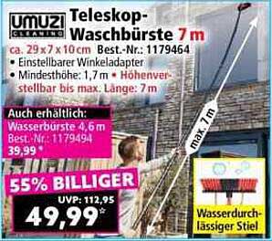 Teleskop-Waschbürste 7 m