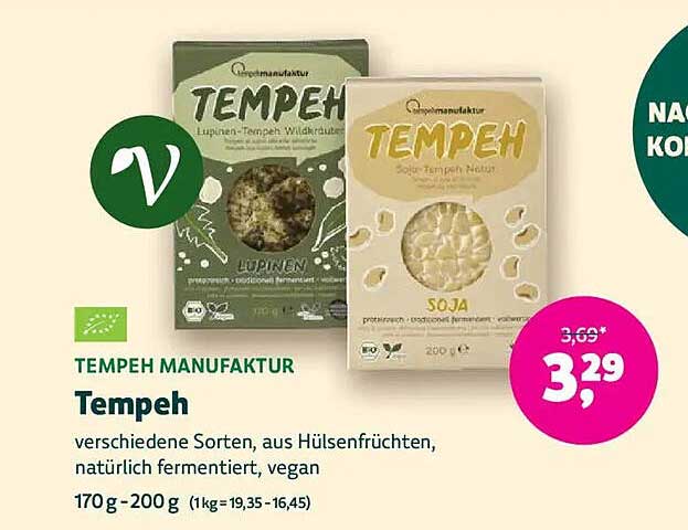 Tempeh von Tempeh Manufaktur - verschiedene Sorten