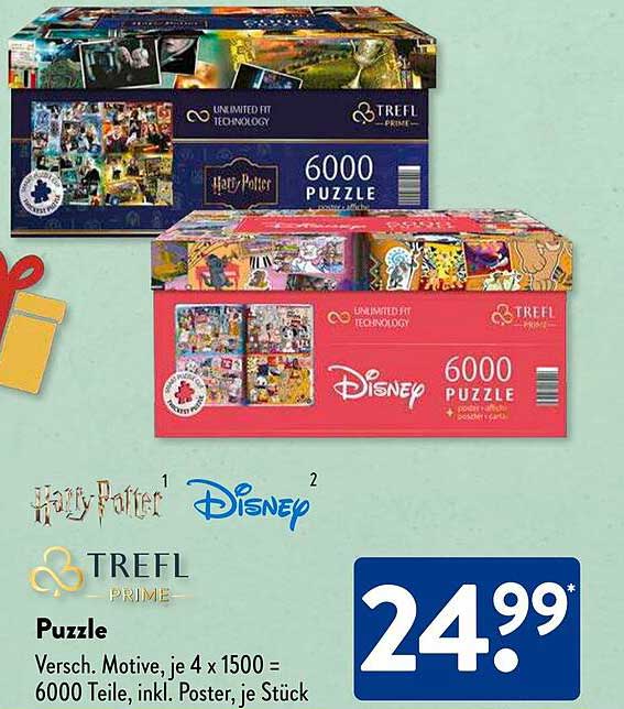 TREFL Premium Puzzle - Harry Potter und Disney, 6000 Teile