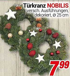 Türkranz NOBILIS - versch. Ausführungen, dekoriert, Ø 25 cm