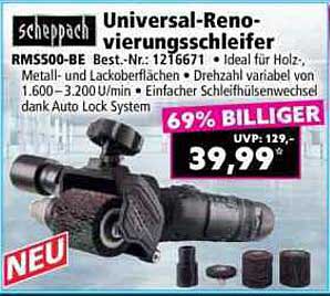 Universal-Renovierungsschleifer RMS500-BE von Scheppach