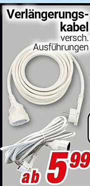 Verlängerungskabel - verschiedene Ausführungen