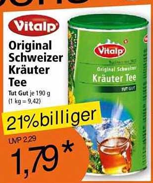 Vitalp Original Schweizer Kräuter Tee 190 g