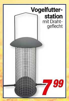 Vogelfutterstation mit Drahtgeflecht