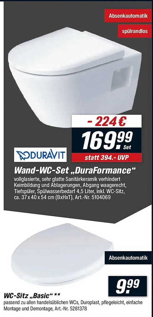 Wand-WC-Set „DuraFormance“