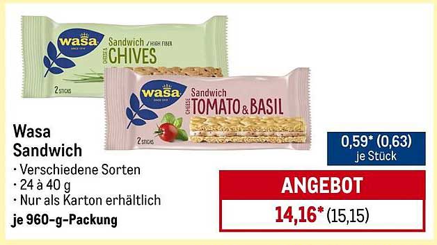 Wasa Sandwich - Verschiedene Sorten