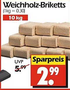 Weichholz-Briketts (10 kg)