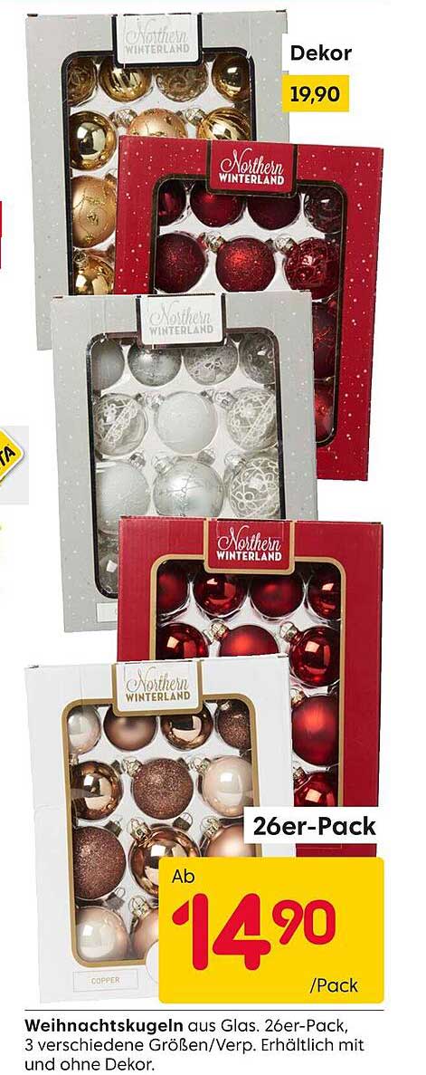Weihnachtskugeln aus Glas 26er-Pack