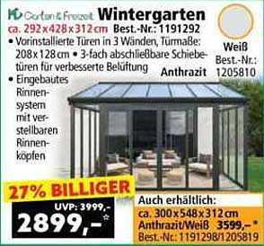 Wintergarten - 27% Billiger