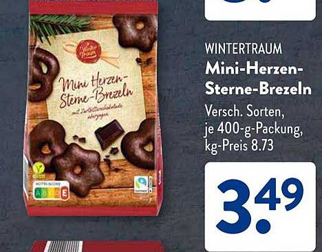 WINTERTRAUM Mini-Herzen-Sterne-Brezeln