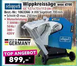 Wippkreissäge wox d700 von Scheppach