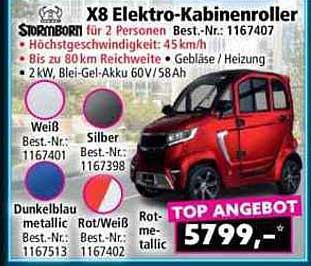 X8 Elektro-Kabinenroller für 2 Personen - Stormbori