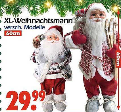 XL-Weihnachtsmann - verschiedene Modelle, 60 cm