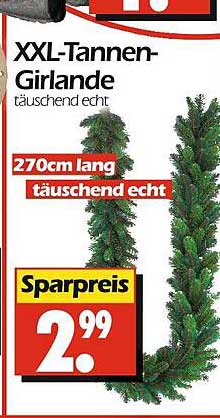 XXL-Tannen-Girlande täuschend echt