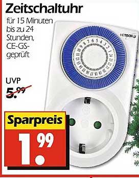 Zeitschaltuhr für 15 Minuten bis zu 24 Stunden, CE-GS-geprüft