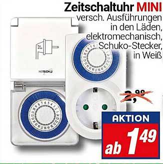 Zeitschaltuhr MINI, verschiedene Ausführungen
