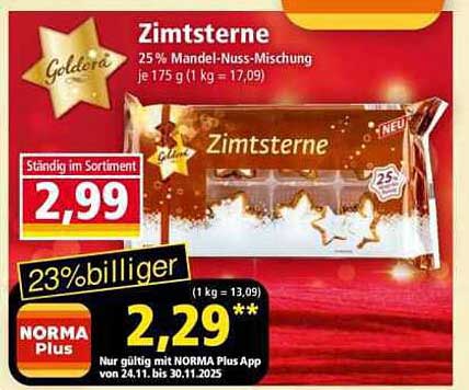 Zimtsterne - 25% Mandel-Nuss-Mischung