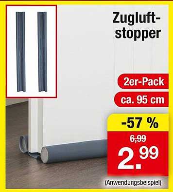 Zugluftstopper 2er-Pack ca. 95 cm