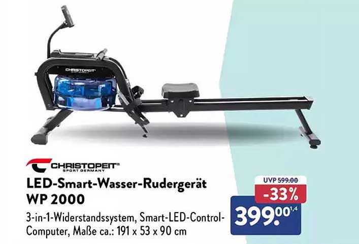 Led-Smart-Wasser-Rudergerät Wp 2000 Angebot bei Aldi Nord