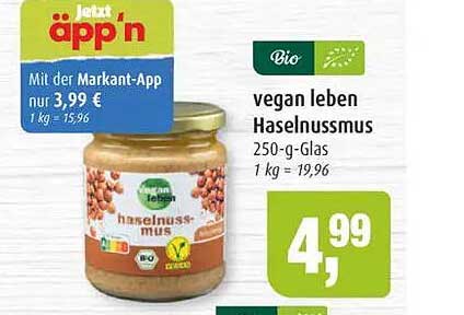 vegan leben Haselnussmus