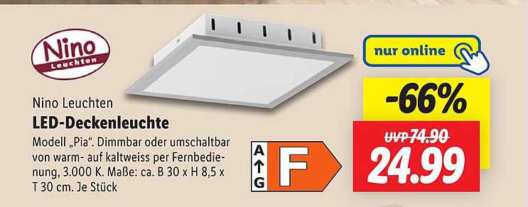Nino Leuchten Led Deckenleuchte Paul